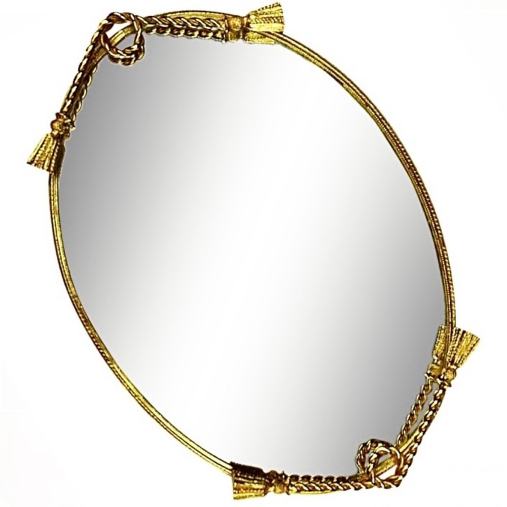 Vintage Hollywood Regency Vanity Tray Mirror